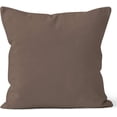 thumbnail image 2 of Encasa Homes Throw Pillow Cover 2pc Set - Taupe - 18 x 18 inch Solid Dyed Cotton Canvas Square Accent Decorative Cushion Case for Couch Sofa Chair Bed & Home Only Covers, 2 of 8