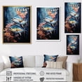thumbnail image 4 of Designart "Majestic Marlins in Fishing V" Animals Floater Framed Wall Art Print, 4 of 7