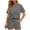 Gray women's 2 piece shorts set a1, variant on Cagogo Women's 2 Piece Shorts Set Summer Casual Cruise Outfits Loose Round Neck Tops Pocket Tee Comfy Pants Matching Lounge Sets Tracksuits Travel Airport Clothes, White M