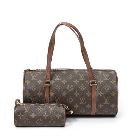 Pre-Owned Louis Vuitton Brown Papillon 30 Shoulder Bag Monogram Canvas