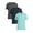 Dark Navy/Charcoal Sky Heather/Aqua Surf, variant on George Men’s & Big Men’s 3-Pack V-Neck Textured Short Sleeve Tee, Sizes S-3XL