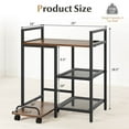 thumbnail image 2 of ZYPPP 25” x 16” 3-Tier Printer Table with Storage Shelves, Wheels for Home Office, 2 of 10