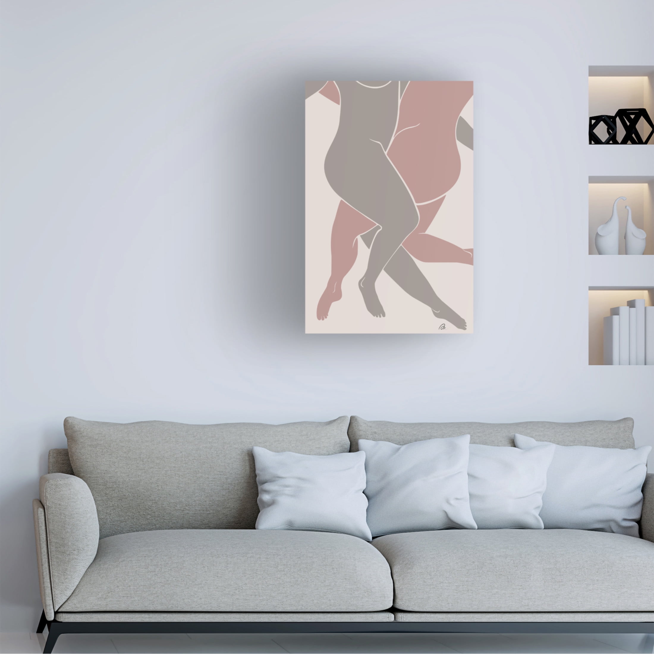 Trademark Fine Art Pictufy Studio II Lovers Pink Canvas Wall Art