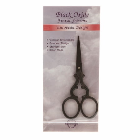 Tooltron 3 3/4 Inch Black Oxide Finish Victorian Style Embroidery Scissors