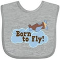 thumbnail image 3 of Inktastic Airplane Future Pilot Born to Fly Boys Baby Bib, 3 of 4