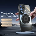 thumbnail image 2 of for Samsung Galaxy A56 5G Magnetic Clear Case Compatible with MagSafe, Drop Protection Ultra Slim Shockproof Anti-Scratch Phone Case with Camera Lens Protector Dust-Proof for Men Women - Black, 2 of 7