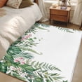 thumbnail image 4 of Green Leaves Area Rugs 4'x6', Washable Small Throw Rugs for Office Bathroom, Weeping Spring Floral Elegant Pastoral Indoor Outdoor Rug Non-Slip Low Pile Carpet Runner Reversible Floor Mats, 4 of 8