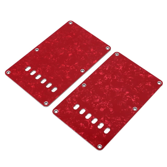 Electric Guitar Back Cover, Fine Workmanship 2PCS PVC Guitar Backplates For Musical Instruments Red,Black,White