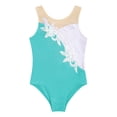 thumbnail image 5 of dPois Girls Gymnastics Leotards Rhinestone Ballet Dance Bodysuit Blue Green 12, 5 of 7