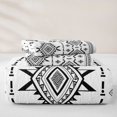 thumbnail image 5 of jejeloiu Minimal Aztec Twin Quilt Set,Geometric Tribal Twin Coverlet Set For Boys,Black White,2-Piece, 5 of 7