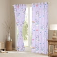 thumbnail image 3 of Erosebridal Cartoon Unicorn Girls Blackout Curtains Set of 2 (52x84 Each),Dreamy Princess Style Rainbow Window Curtains For Kids, 3 of 7