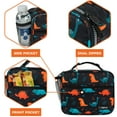 thumbnail image 4 of OPUX Insulated Lunch Bag Kids, Lunch Box for School Boy Girl, Leakproof Small Reusable Compact Soft Mini Cooler Bag, Toddler Small Lunch Boxes Kit Pail with Front Side Pockets (Dinosaur), 4 of 7