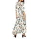 thumbnail image 3 of SAYOO Vestido bohemio femenino, estampado de flores de verano con cuello en V corto / media manga de una pieza para damas, S / M / L / XL / XXL SAYOO  moda, 3 of 6