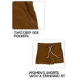 thumbnail image 3 of Ben Din Clothing Women's Raw Edge Cotton Casual Summer Shorts with Pockets, 3 of 5