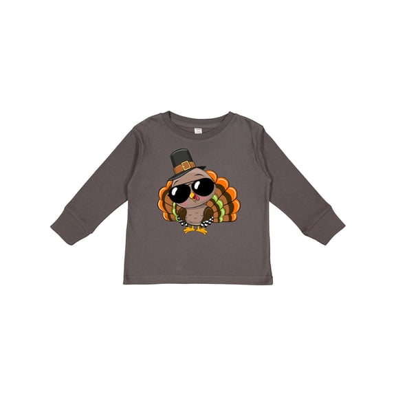 Inktastic Thanksgiving Turkey Funny Boys or Girls Long Sleeve Toddler T-Shirt