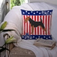 thumbnail image 3 of Caroline's Treasures BB3285PW1414 USA Patriotic Welsh Terrier Fabric Decorative Pillow , 14Hx14W, multicolor, 3 of 4