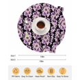 thumbnail image 6 of 13 Inch Round Placemats Set of 6, Purple Floral Non Slip Heat Insulation PP Table Mats, Abstract Watercolor Flower Leaf Plant Washable Place Mats for Kitchen Dining Party Table Decor, 6 of 7