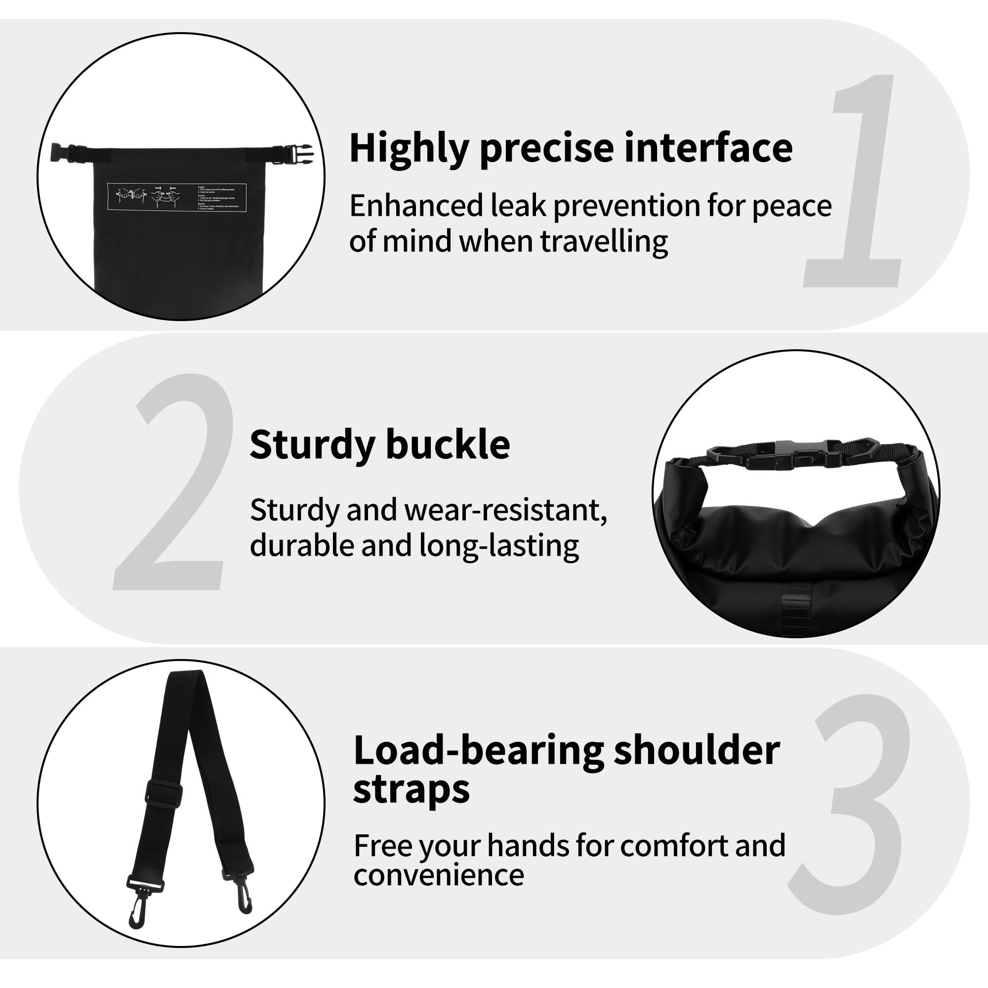 Unique Bargains Durable Waterproof Dry Bag Raven Black