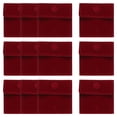 thumbnail image 1 of 12 bolsas de joyería de terciopelo con botón a presión de 2.8x2.8 pulgadas para anillos, collares, pulseras, aretes y relojes, rojo profundo, 1 of 5