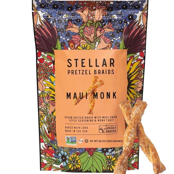 Stellar Pretzels Maui Monk 16 oz Large Resealable Bag