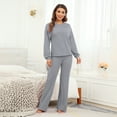 thumbnail image 3 of Ropa de estar por casa casual,Conjunto de pijamas para mujer Ropa de estar por casa de manga larga suave Conjunto de pijamas para mujer impulsado por el rendimiento, 3 of 7