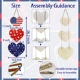 thumbnail image 3 of 4th of July Heart Shaped Wooden Door Decoration Party Decoration Patriotic Red White Blue Independence Day 1776-2026 Memorial Day USA Gifts, 3 of 7