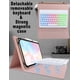 thumbnail image 4 of Funda con Teclado Retroiluminado de 7 Colores con Mouse para Tabletas iPad y Android de 9.7-11", Rosa, 4 of 6