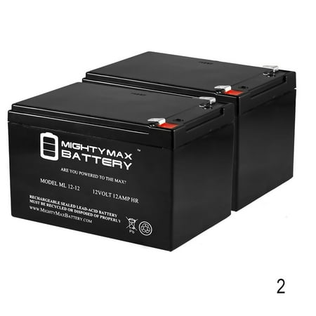 - ML12-12 - 12V 12AH F2 Interstate Batteries BSL1105 Replacement Battery - 2 Pack