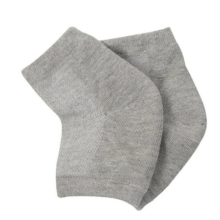 

3pcs Ventilate Gel Heel Socks Open Toe Socks for Dry Hard Cracked Skin (Grey)