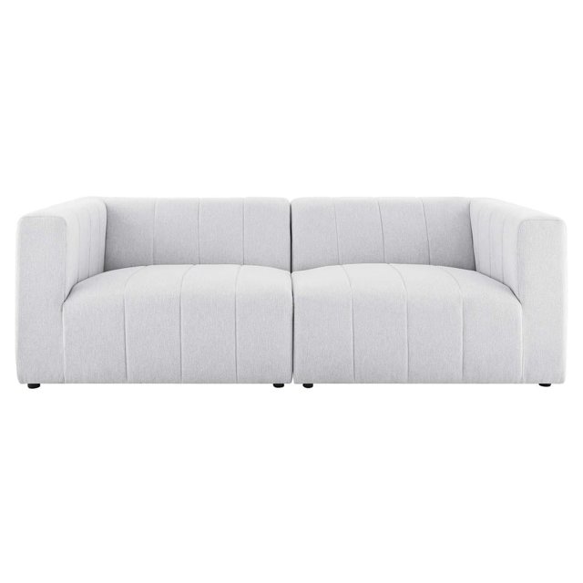 Modway Bartlett Causeuse 2 Pcs Rembourrée en Tissu, Ivoire