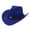 Blue, variant on Man Cowboy Hat - Western Cowboy Style Hat Jazz Bowler Hat Cow Head Decoration Ethnic Style Hat,RD3,M