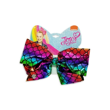 JoJo Siwa Large Cheer Hair Bow (Metallic Rainbow Mermaid)