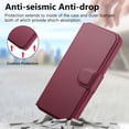thumbnail image 2 of Allytechgroup for iPhone 13 Pro Case, 2-in-1 Wallet Phone Cover with Detachable PU Leather Card Holder, Magnetic MagSafe-Compatible RFID Blocking Protective Case & Wristband, Red, 2 of 14
