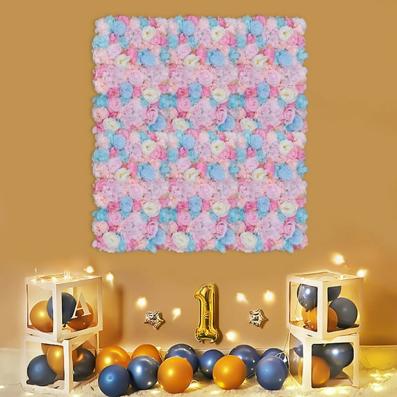 6 Pcs Orchid Pink Artificial Flower Wall Panel For Wedding Backdrop Home Decor Artificial Flower Wall Panel Orchid Pink Birthday Party Wall Arrangement Decor Orchid Pink Artificial Flower Wall Panel