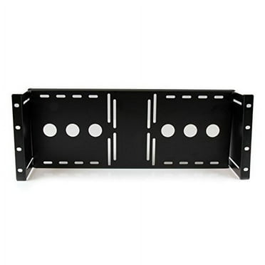 StarTech.com 4U Universal VESA LCD Monitor Mounting Bracket for 19-inch Rack or Cabinet - TAA Compliant - Cold-Pressed Steel Bracket (RKLCDBK), Black