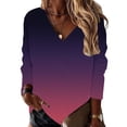 thumbnail image 2 of Vedolay Womens Fall Tops Women's 2023 Half Zip Sweatshirts Cropped Hoodies Pullover Sweaters Fall Winter,Purple XL, 2 of 5