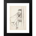 thumbnail image 2 of Magnus Enckell 13x18 Black Modern Framed Museum Art Print Titled - Sitting Man Cap On, Sketch (1902 - 1903), 2 of 5
