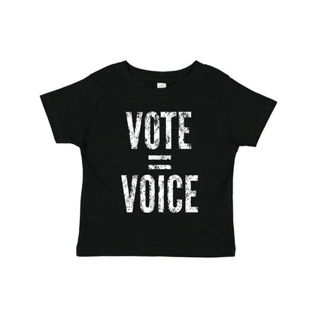 

Inktastic Vote Equals Voice Distressed White Text Boys or Girls Toddler T-Shirt