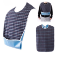 thumbnail image 3 of Washable Adjustable Adult Dining Bib Cloth Protector Waterproof Fabric Apron Crumb Catcher, 3 of 3