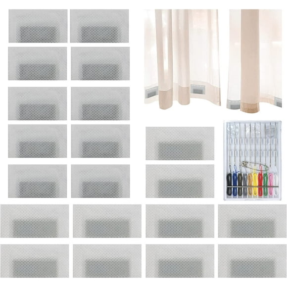 shiyou-20Pcs Curtain Weights Total 270g, 15g&12g Drapery Weights Heavy Outdoor With Sewing Kit+Storage Bag, Gazebo Counterweight Shower Curtain Sandbag for Pergola Drapes Cabana Garden