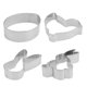 thumbnail image 2 of Juego de 4 piezas de cortadores de galletas de Pascua Moldes antiadherentes para pasteles de acero inoxidable Forma variada Diy Moldes para galletas de cupcakes para el hogar Casa de postres- Conejo + kaili Sencillez, 2 of 3