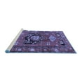 thumbnail image 2 of Ahgly Company Machine Washable Indoor Round Persian Blue Traditional Area Rugs, 6' Round, 2 of 4