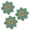 # 3 Green, variant on Metal Flowers Wall Decor Black And Art Decorations Hanging 3 Pc Rustic Modern Flsculpture Accent Artwork Indoor Outdoor For Bathroom Kitchen Bedroom Living Room Patio Porch 10 Inch