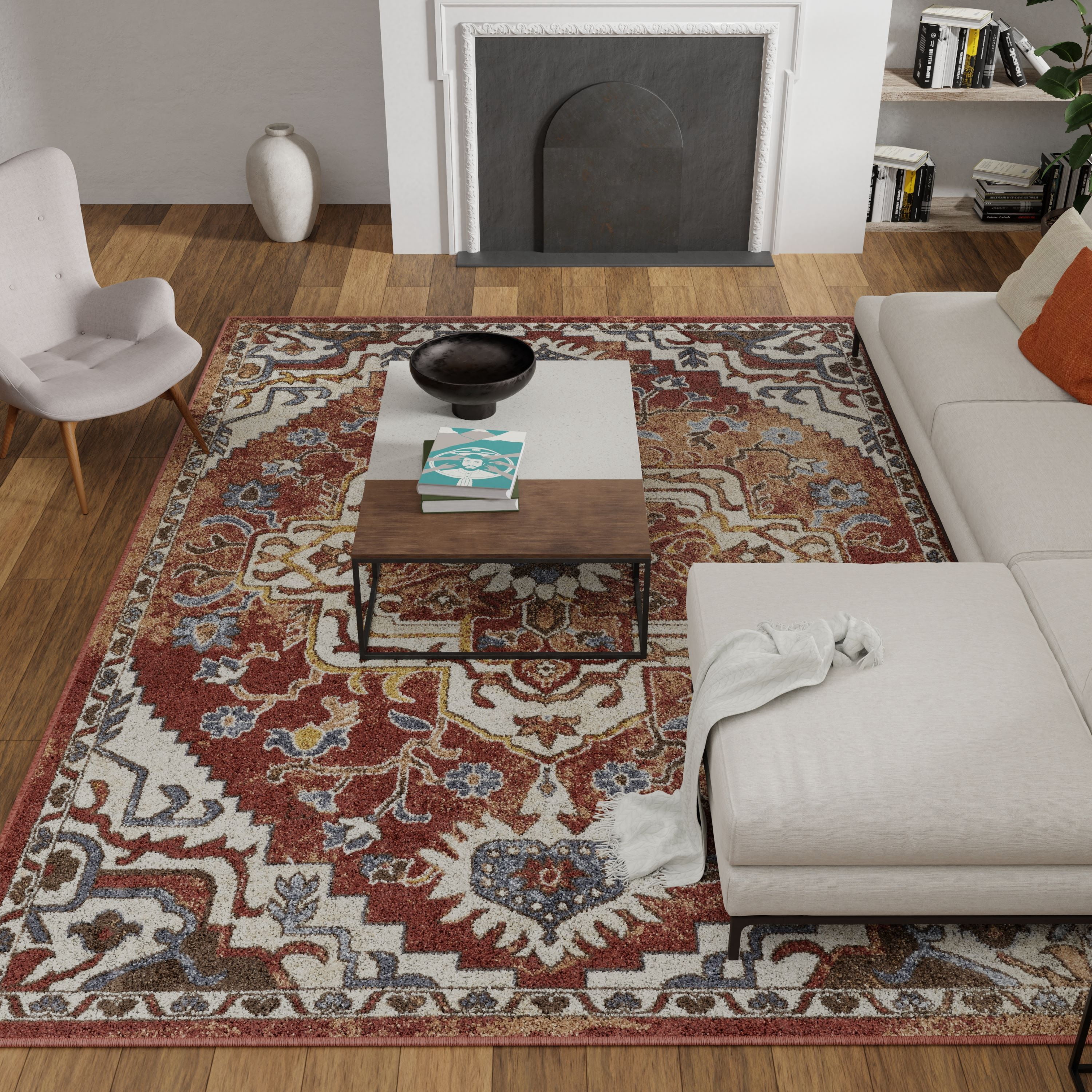 Loomaknoti Alsbrooke Zailorn 8' x 10' Red Persian Indoor Area Rug