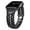 Black, variant on Stainless Steel Chain Watch Band Compatible with Apple Watch Bands Women Interlocking Ring Design Adjustable Bracelet for 38/40/41/42/44/45/46/49mm