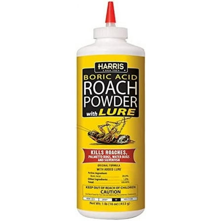HARRIS Boric Acid Roach and Silverfish Killer Powder w/Lure (16oz)