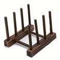 thumbnail image 2 of HAOAN Kitchen Cupboard Shelf Storage Rack Bamboo Wooden Dish Rack Plates Holder 1pc, 2 of 8