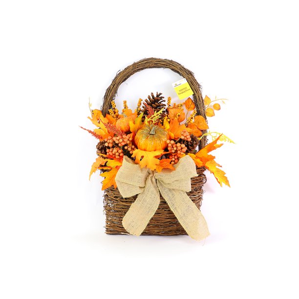 Way to Celebrate Harvest Basket Hanging Decoration, 16" x 22" Walmart
