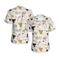 thumbnail image 3 of Yiaed Geometric Triangle Print Women's T Shirt V-Neck Short Sleeve Shirt Casual Breathable Tee Summer Tops-Small, 3 of 5