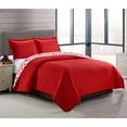thumbnail image 3 of Harper Lane 3-piece Reversible Red Floral Quilt Set Full/Queen, 3 of 5